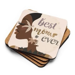 “Best Mom Ever” Cork-Back Coaster